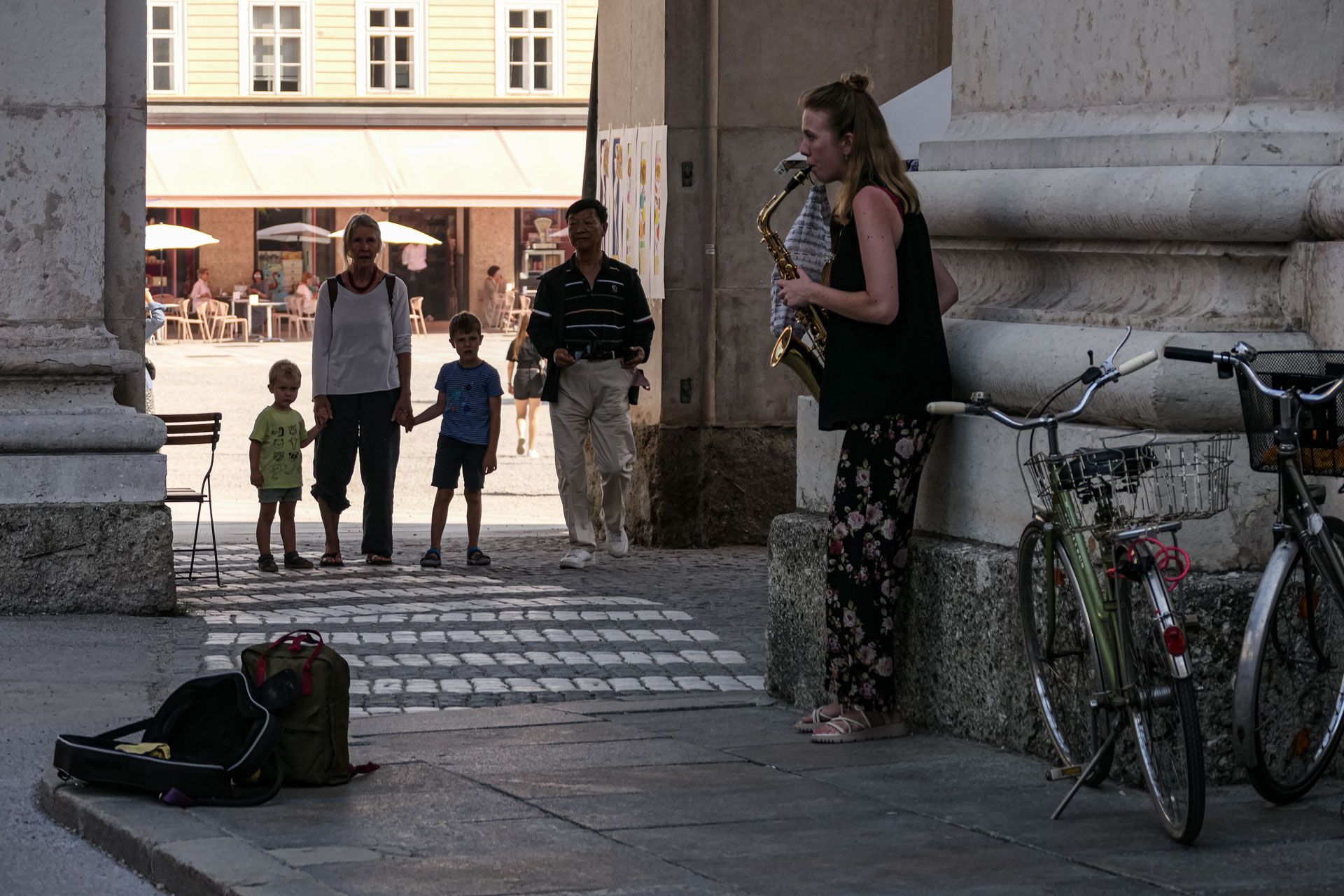 Straßenmusikantin